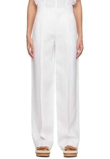 Chloé White Wide-Leg Trousers