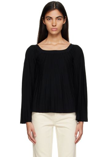 Chloé Black Pleated Sweater