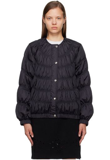 Chloé Navy Ruched Down Jacket