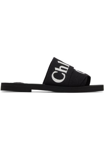 Chloé Black Woody Sandals