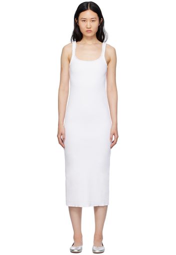 Chloé White Ruffle Midi Dress