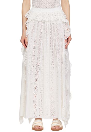 Chloé Off-White Ruffled Maxi Skirt