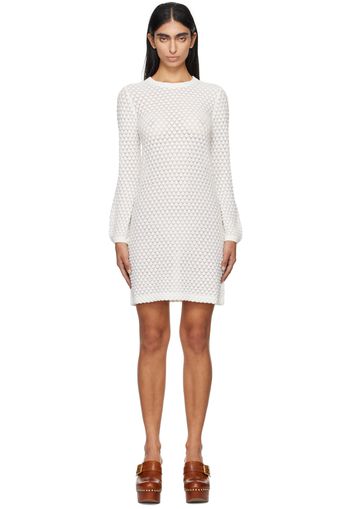 Chloé Off-White Crewneck Minidress