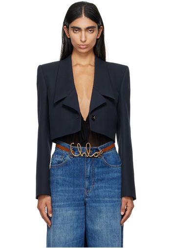 Chloé Navy Cropped Blazer