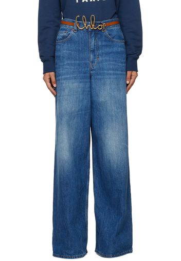 Chloé Blue Wide-Leg Jeans