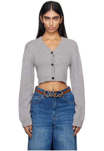 Chloé Gray Cropped Cardigan