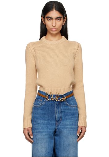 Chloé Beige Cropped Sweater