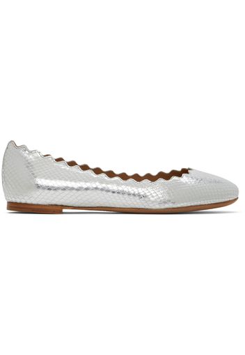 Chloé Silver Lauren Ballerina Flats