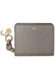 Chloé Gray Alphabet Zip Compact Wallet