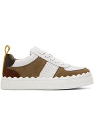 Chloé White & Brown Lauren Sneakers