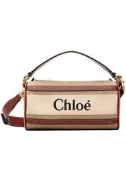 Chloé Beige & Brown Woody Tube Shoulder Bag