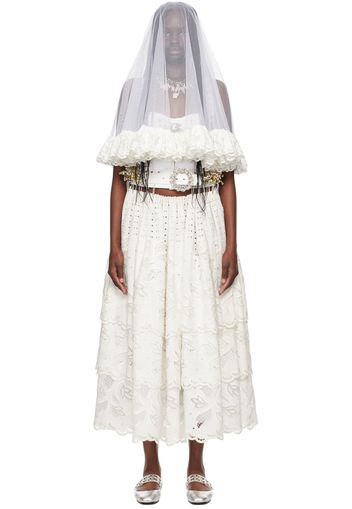 Chopova Lowena SSENSE Exclusive White Beaded Carabiner Maxi Dress