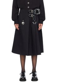 Chopova Lowena Black Mast Kilt Midi Skirt