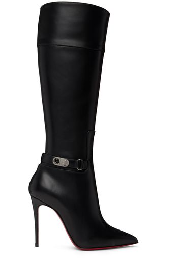 Christian Louboutin Black Lock Kate 100 Boots