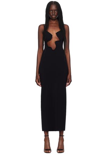 Christopher Esber Black Salacia Wire Column Maxi Dress