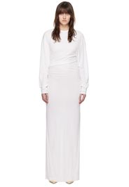 Christopher Esber White Side Cowl Maxi Dress