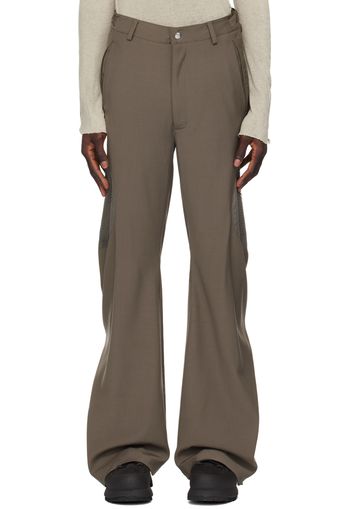 CMMAWEAR Taupe Zip Panel Trousers