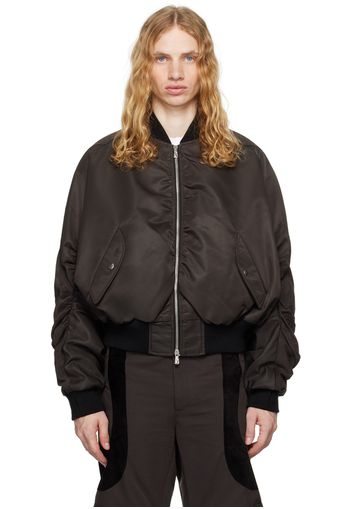 CMMAWEAR Brown C Round Bomber Jacket