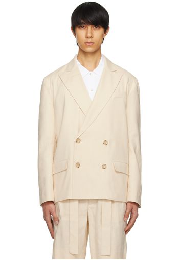 COMMAS Off-White Double-Breasted Blazer