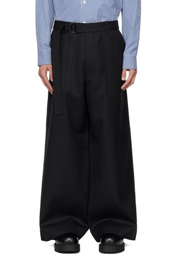 Comme des Garçons Homme Black Wool Trousers