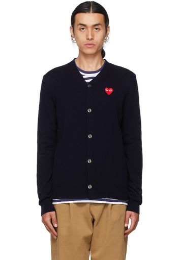 Comme des Garçons Play Black Heart Patch V-Neck Cardigan