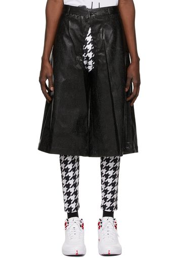 Comme des Garçons Homme Plus Faux-Leather Croc Cut-Out Shorts