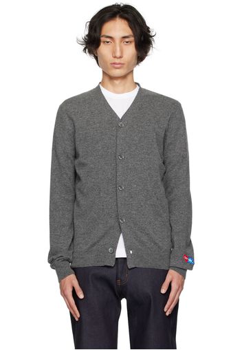 Comme des Garçons Play Gray Invader Edition Cardigan