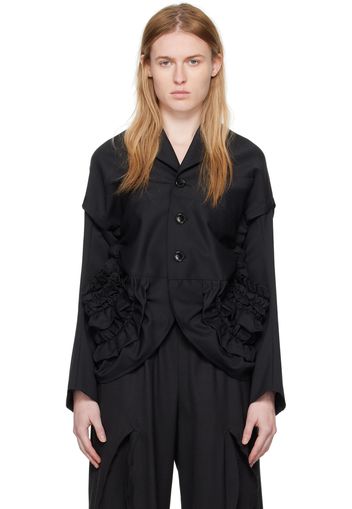 Tao Comme Des Garçons Black Notched Lapel Blazer