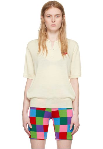 COMME des GARÇONS PLAY Yellow Patch Polo