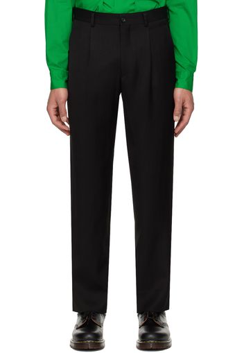 Comme des Garçons Homme Plus Black Pleated Trousers