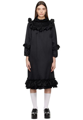 Comme des Garçons Girl Black Ruffled Midi Dress