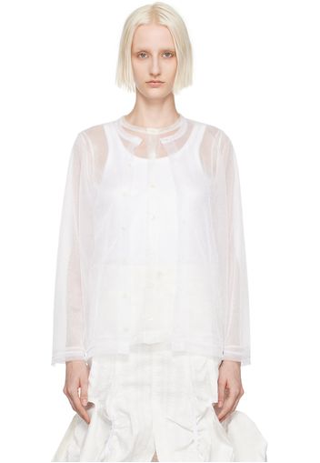 Tao Comme Des Garçons White Layered Blouse