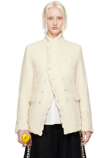 Comme des Garçons Homme Plus Off-White Double-Breasted Blazer