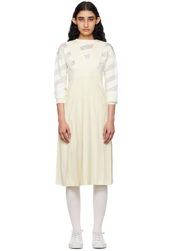 Comme des Garçons Girl Off-White Pleated Midi Dress