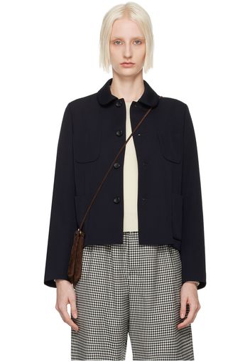 Comme des Garçons Girl Navy Peter Pan Collar Jacket