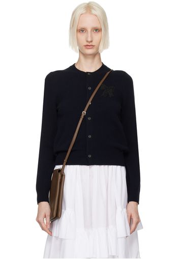 Comme des Garçons Girl Navy Beaded Bow Cardigan