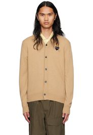 COMME des GARÇONS PLAY Beige Heart Cardigan