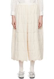 Tao Comme Des Garçons Off-White Wide-Leg Lounge Pants