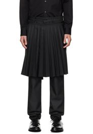 Comme des Garçons Homme Plus Black Pleated Trousers