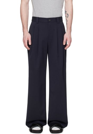 Commission Navy Pleated Trousers