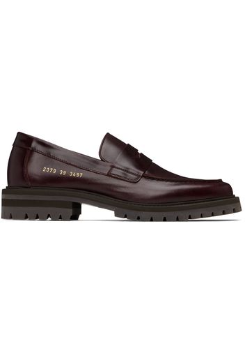 Common Projects Burgundy Leather Loafers