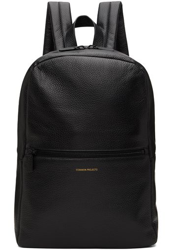 Common Projects Black Textured Simple Backpack