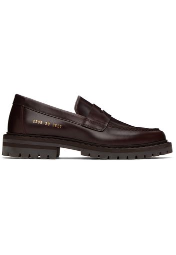 Common Projects Brown Leather Loafers