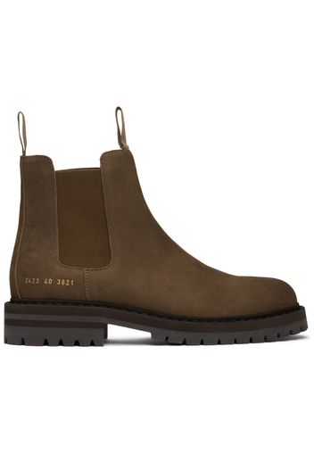 Common Projects Brown Suede Chelsea Boots