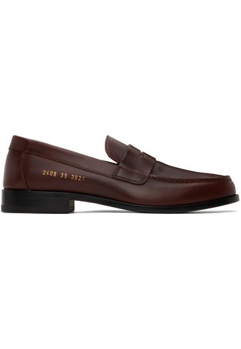 Common Projects Brown Leather Loafers