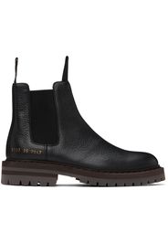 Common Projects Black Leather Chelsea Boots