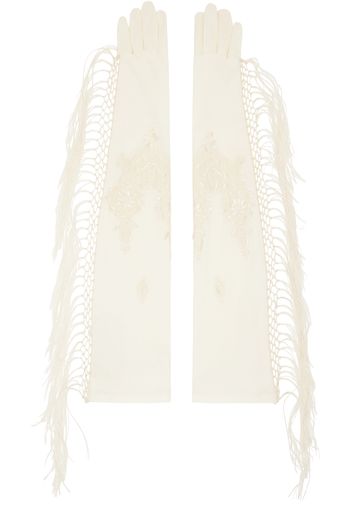 Conner Ives SSENSE Exclusive Off-White Piano Shawl Gloves