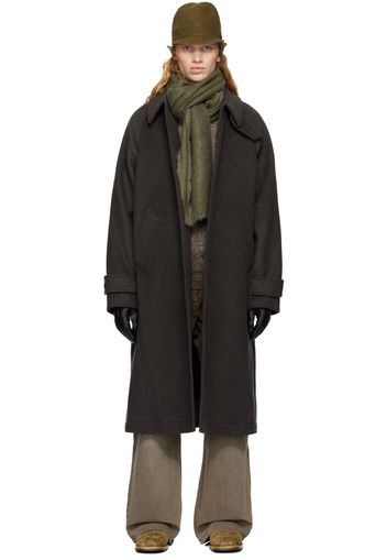 COOR Gray Cashmere-Blend Balmacaan Coat