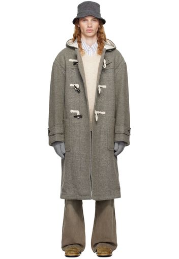 COOR Gray Oversized Alpaca-Blend Duffle Coat