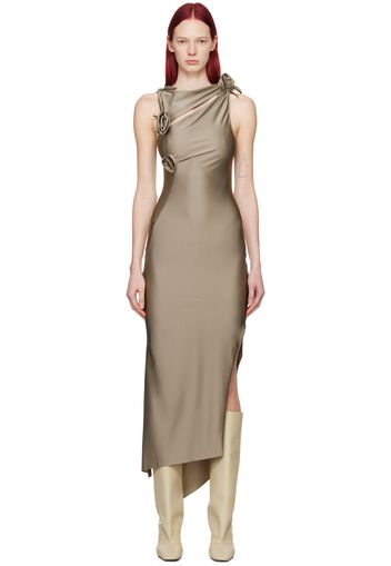 Coperni Taupe Flower Maxi Dress